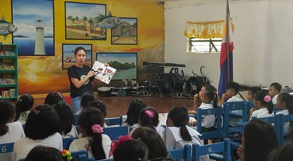 Ms. Prado and Ms. Tumaob Conducts Bookmobile library  at  Jacobo Zobel Elementary School last September 29, 2015  , Calatagan ,Batangas