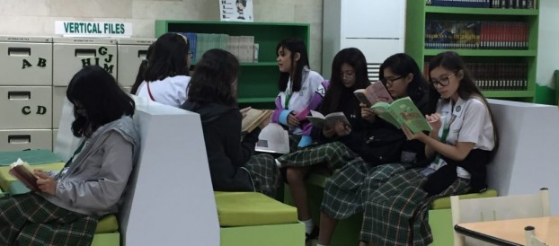 Grade- 8 Students Drop Everything and Read (DEAR) Session at the Library ,September 16, 2019